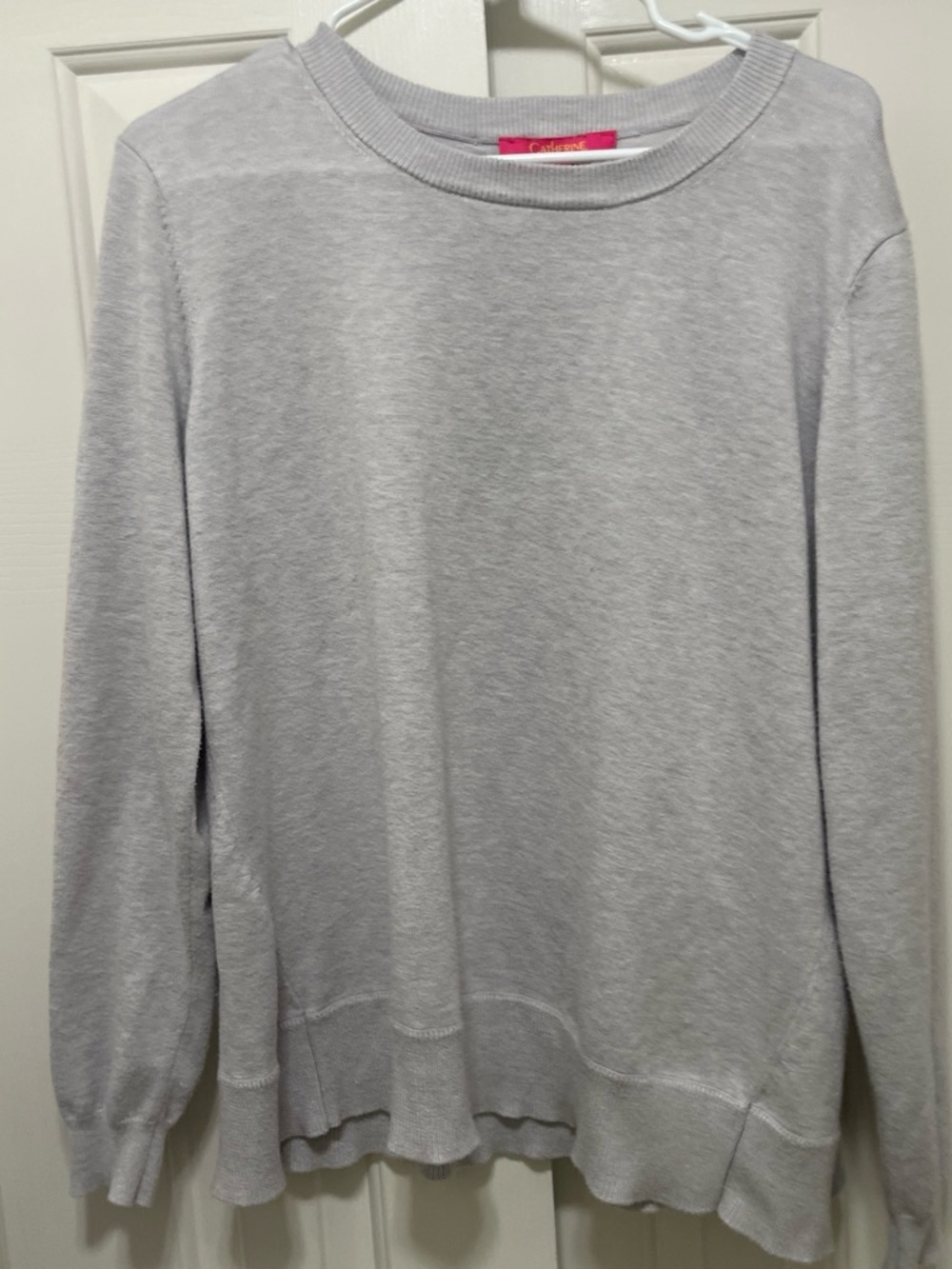 Catherines Light Gray Crewneck Pullover Sweater